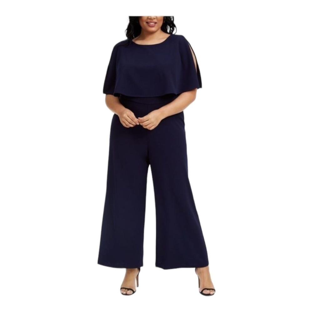Connected Apparel Womens Solid Jumpsuit NWT